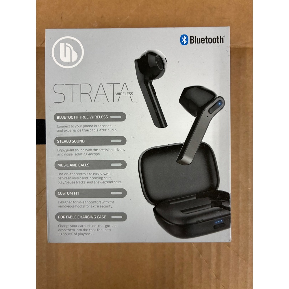 Merkury Innovations Strata True Wireless Bluetooth Earbuds Black UZ-TWE04-101 - Picture 5 of 7